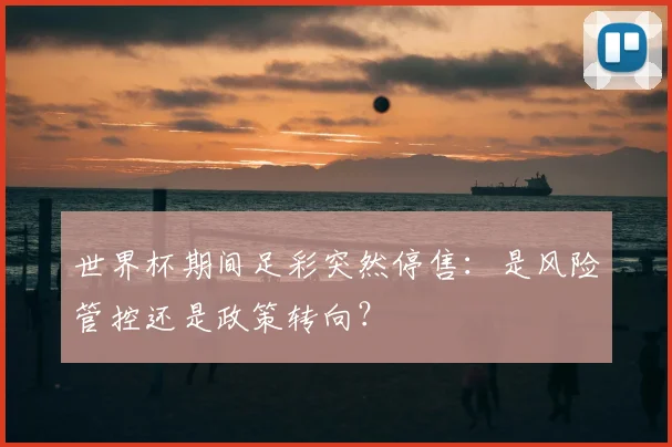 世界杯期间足彩突然停售：是风险管控还是政策转向？
